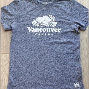 Roots Vancouver Canada Graphic Tee Heather Grey